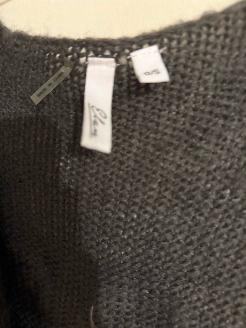 Elan Rock & Roll Boutique Grey Knit Cardigan View 2